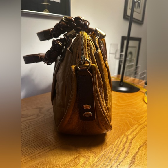 Chloe Bronze Leather Shoulder Bag - Picture 7 of 16